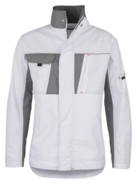 BEB-Bundjacke Inflame, weiß/mittelgrau