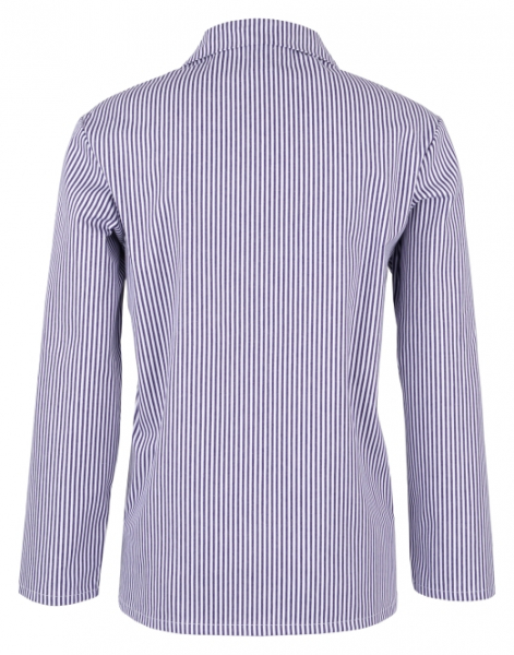 BEB-Fleischer-Food-Arbeits-Berufs-Jacke, HACCP-Hygiene-Bekleidung,  wei/blau