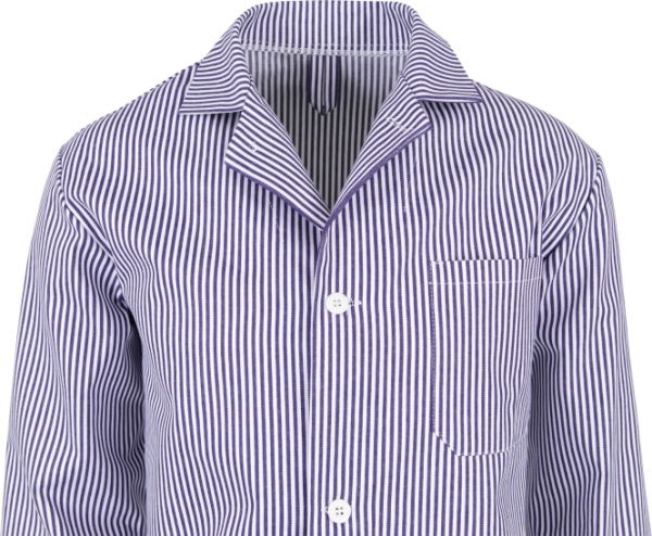 BEB-Fleischer-Food-Arbeits-Berufs-Jacke, HACCP-Hygiene-Bekleidung,  wei/blau