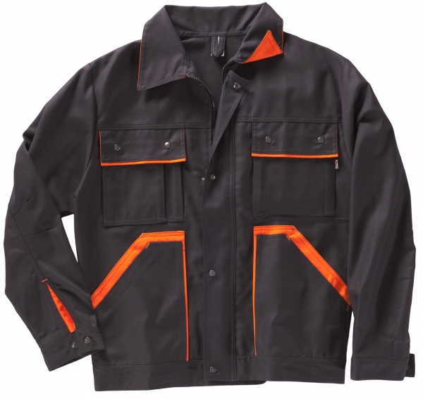 BEB-Bundjacke, Arbeits-Berufs-Jacke, Premium, MG 325, schwarz/orange