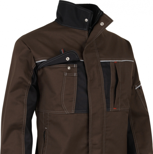 BEB-Bundjacke, Arbeits-Berufs-Jacke, Inflame, MG 245, chocolate brown/schwarz