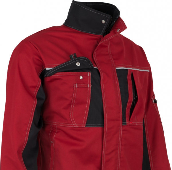 BEB-Bundjacke, Arbeits-Berufs-Jacke, Inflame, MG 245, fire engine red/schwarz