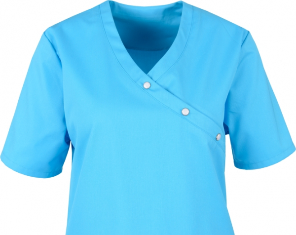 BEB-Damen-Schlupf-Jacke, Arbeits-Berufs-Kasack, MG180, azur