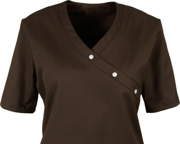 BEB-Damen-Schlupf-Jacke, Arbeits-Berufs-Kasack, 180 g/m, chocolate brown