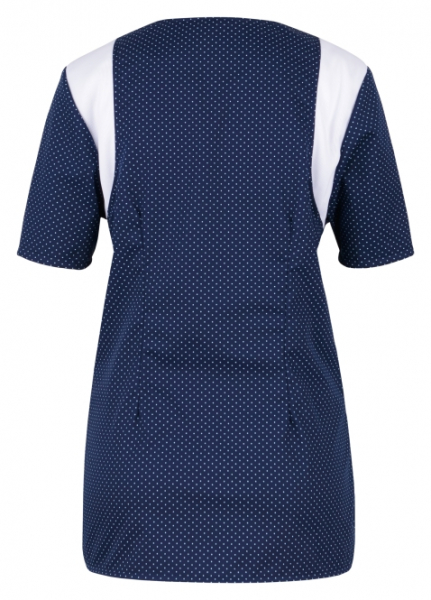 BEB-Damen-Schlupfkasack, 195 g/m, marine/wei gepunktet