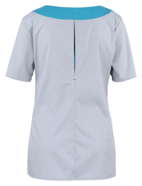 BEB-Damenkasack Stretchgewebe, 150 g/m, hellgrau/petrol