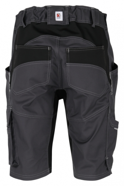 BEB-Herren-Shorts, Flex, Fairtrade, charcoal/schwarz