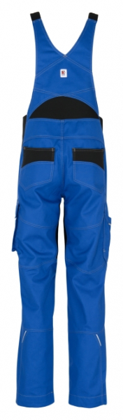 BEB-Herren-Latzhose, Flex, Fairtrade, kornblau/schwarz