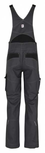 BEB-Herren-Latzhose, Flex, Fairtrade, charcoal/schwarz