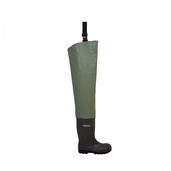 OCEAN-Classic-Thigh-Waders-Seestiefel S5, 600g/m, oliv