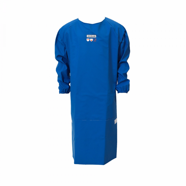 OCEAN-Schürze, Albertville Comfort mit Ärmeln, 240g/m², königsblau