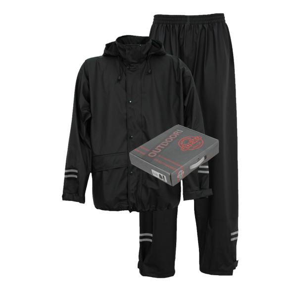 OCEAN-Regenanzug (Jacke+Hose), Charlie, 170 g/m², schwarz