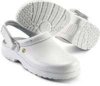 SIKA-OB ESD-Arbeits-Berufs-Clogs, FUSION CLOG, offen mit Riemen, weiss