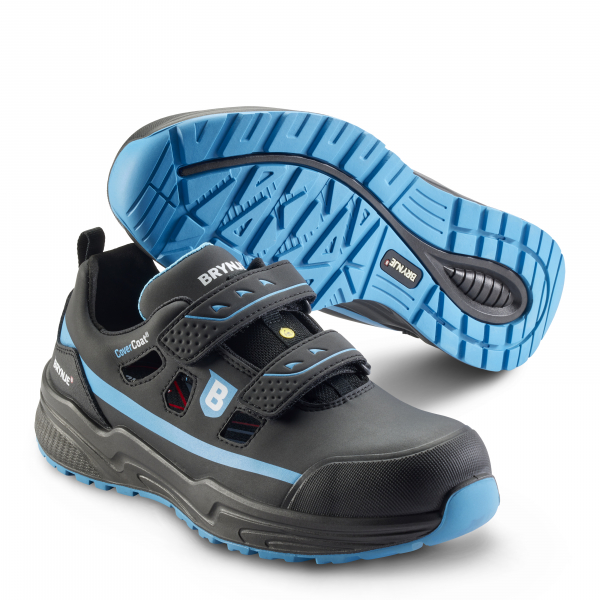 SIKA-S1P SRC, Sicherheitshalbschuhe, Blue Power, schwarz, mit Klettverschluss