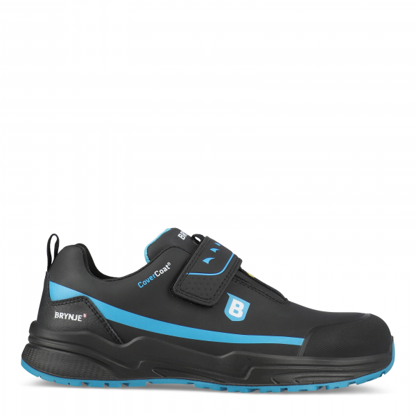 SIKA-S3 SRC, Sicherheitshalbschuhe, Blue Engery, schwarz, mit verstellbarem Velcro Klettverschluss