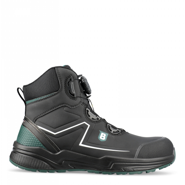 SIKA-S3 SRC, Sicherheitshochschuhe, Green Way Low Boot, schwarz, mit BOA Verschluss System