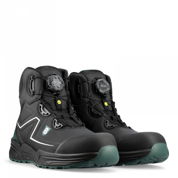 SIKA-S3 SRC, Sicherheitshochschuhe, Green Way Low Boot, schwarz, mit BOA Verschluss System