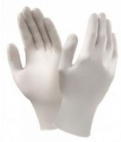 UNIVERSAL Einweg-Latex-Handschuhe, Einmal-Untersuchungs-Handschuhe weiß, ungepudert, mit Rollrand, unsteril, Pkg. á 100 Stück, VE: 1 Packung
