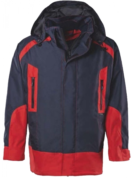 KIND-Wetter-Schutz, Wetterjacke, Regen-Nsse-Jacke, DUOLINE, navy/rot