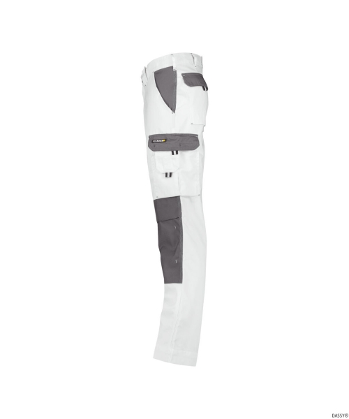 DASSY-Bundhose BOSTON, , wei�/grau