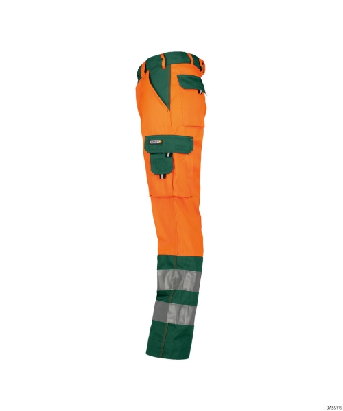 DASSY-Warnschutz-Bundhose LANCASTER orange/gr�n