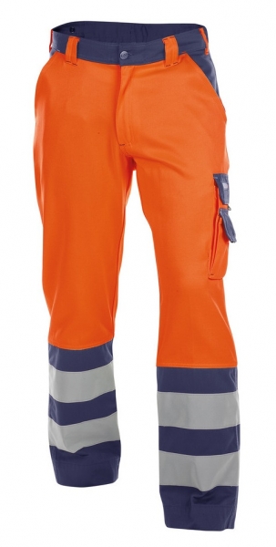 DASSY-Warnschutz-Bundhose LANCASTER orange/dunkelblau