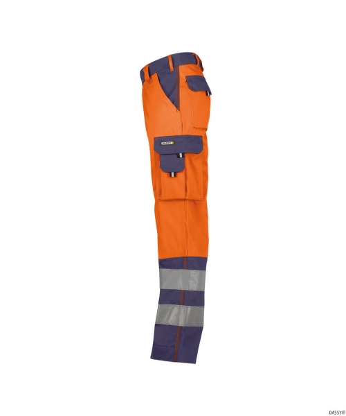 DASSY-Warnschutz-Bundhose LANCASTER orange/dunkelblau