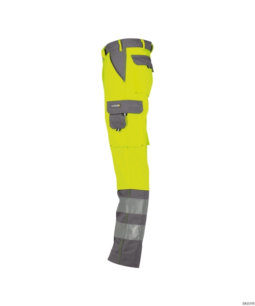 DASSY-Warnschutz-Bundhose LANCASTER gelb/grau