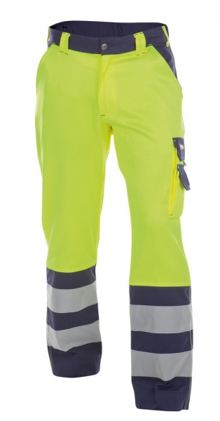 DASSY-Warnschutz-Bundhose LANCASTER gelb/dunkelblau