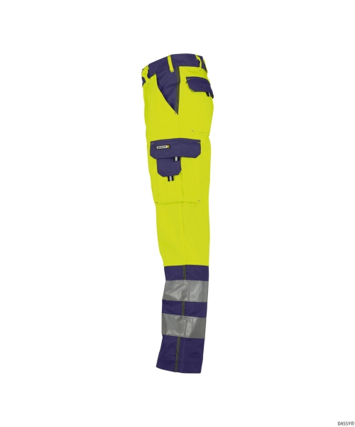 DASSY-Warnschutz-Bundhose LANCASTER gelb/dunkelblau