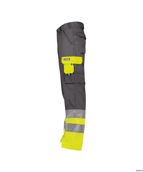 DASSY-Warnschutz-Bundhose OMAHA , grau/gelb