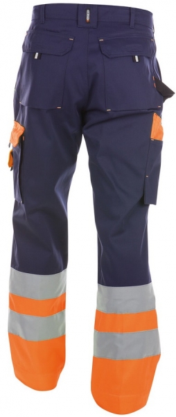 DASSY-Warnschutz-Bundhose OMAHA , dunkelblau/orange