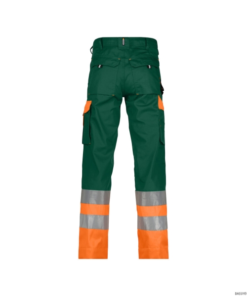 DASSY-Warnschutz-Bundhose OMAHA , orange/gr�n
