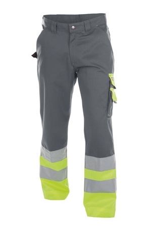 DASSY-Warnschutz-Bundhose OMAHA , gelb/grau