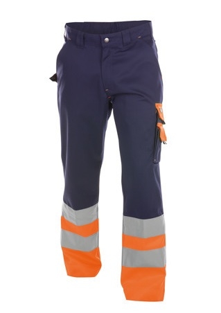 DASSY-Warnschutz-Bundhose OMAHA , orange/dunkelblau
