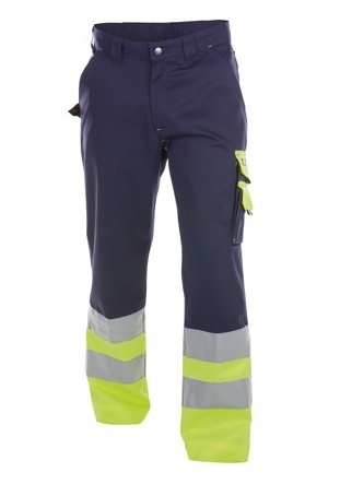 DASSY-Warnschutz-Bundhose OMAHA , gelb/dunkelblau