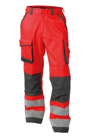 DASSY-Warnschutz-Bundhose CHICAGO , rot/grau