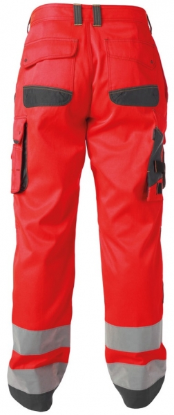 DASSY-Warnschutz-Bundhose CHICAGO , rot/grau