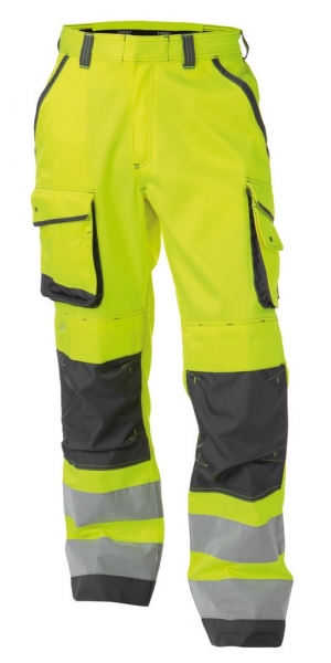 DASSY-Warnschutz-Bundhose CHICAGO , gelb/grau