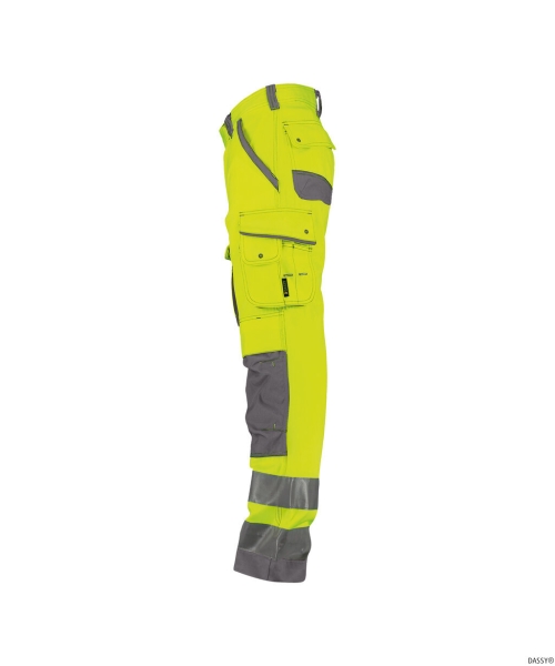 DASSY-Warnschutz-Bundhose CHICAGO , gelb/grau