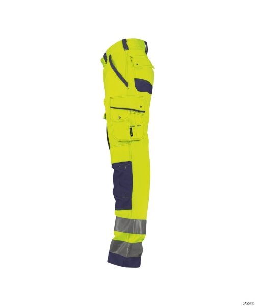 DASSY-Warnschutz-Bundhose CHICAGO , gelb/dunkelblau
