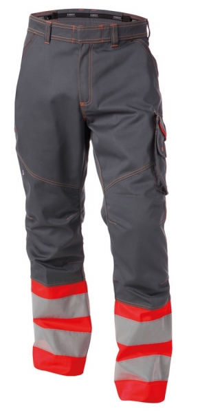 DASSY-Warnschutz-Bundhose PHOENIX , rot/grau
