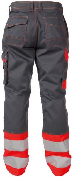 DASSY-Warnschutz-Bundhose PHOENIX , rot/grau