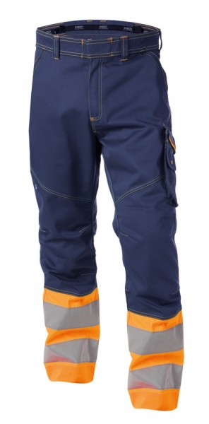 DASSY-Warnschutz-Bundhose PHOENIX , orange/dunkelblau