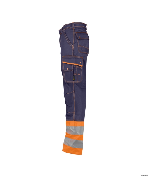 DASSY-Warnschutz-Bundhose PHOENIX , orange/dunkelblau