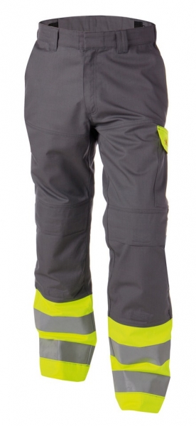 DASSY-Warnschutz-Bundhose LENOX grau/gelb