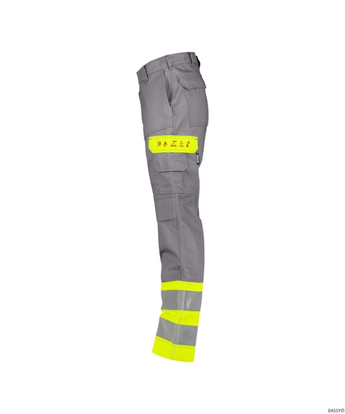 DASSY-Warnschutz-Bundhose LENOX  grau/gelb