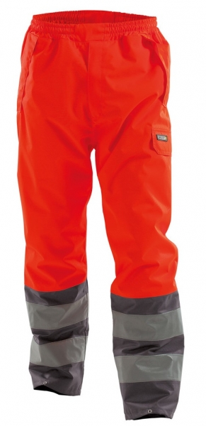 DASSY-Warnschutz-Regen-Bundhose SOLA, rot/grau