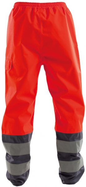 DASSY-Warnschutz-Regen-Bundhose SOLA,   rot/grau