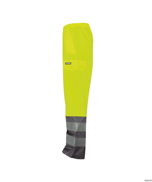 DASSY-Warnschutz-Regen-Bundhose SOLA,   gelb/grau